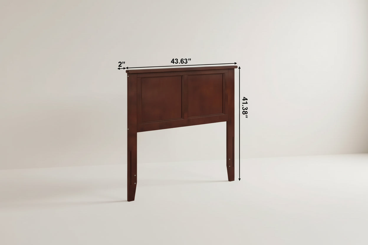 Twin size Traditional Style Headboard in Walnut Wood Finish-4