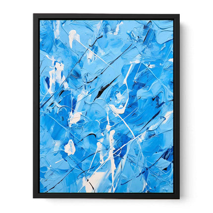 Green Art Dripping Color Painting Canvas Art Print