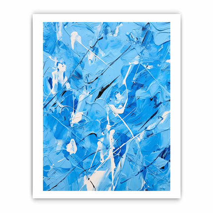 Green Art Dripping Color Painting Canvas Art Print