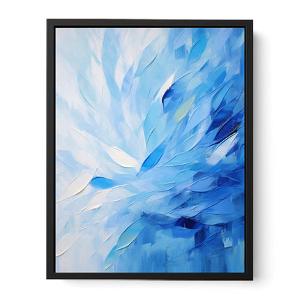 Abstract Blue Knife Art Painting Canvas Art Print