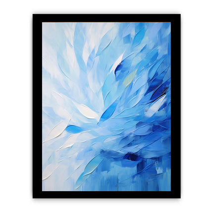 Abstract Blue Knife Art Painting Canvas Art Print