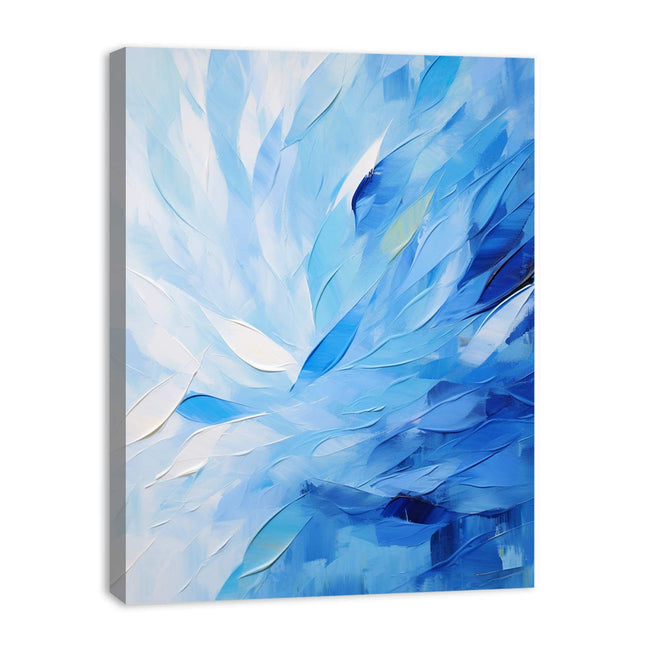 Abstract Blue Knife Art Painting Canvas Art Print