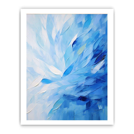 Abstract Blue Knife Art Painting Canvas Art Print