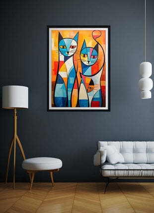 Cats Modern Art Canvas Art Print