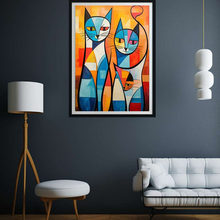 Cats Modern Art Canvas Art Print