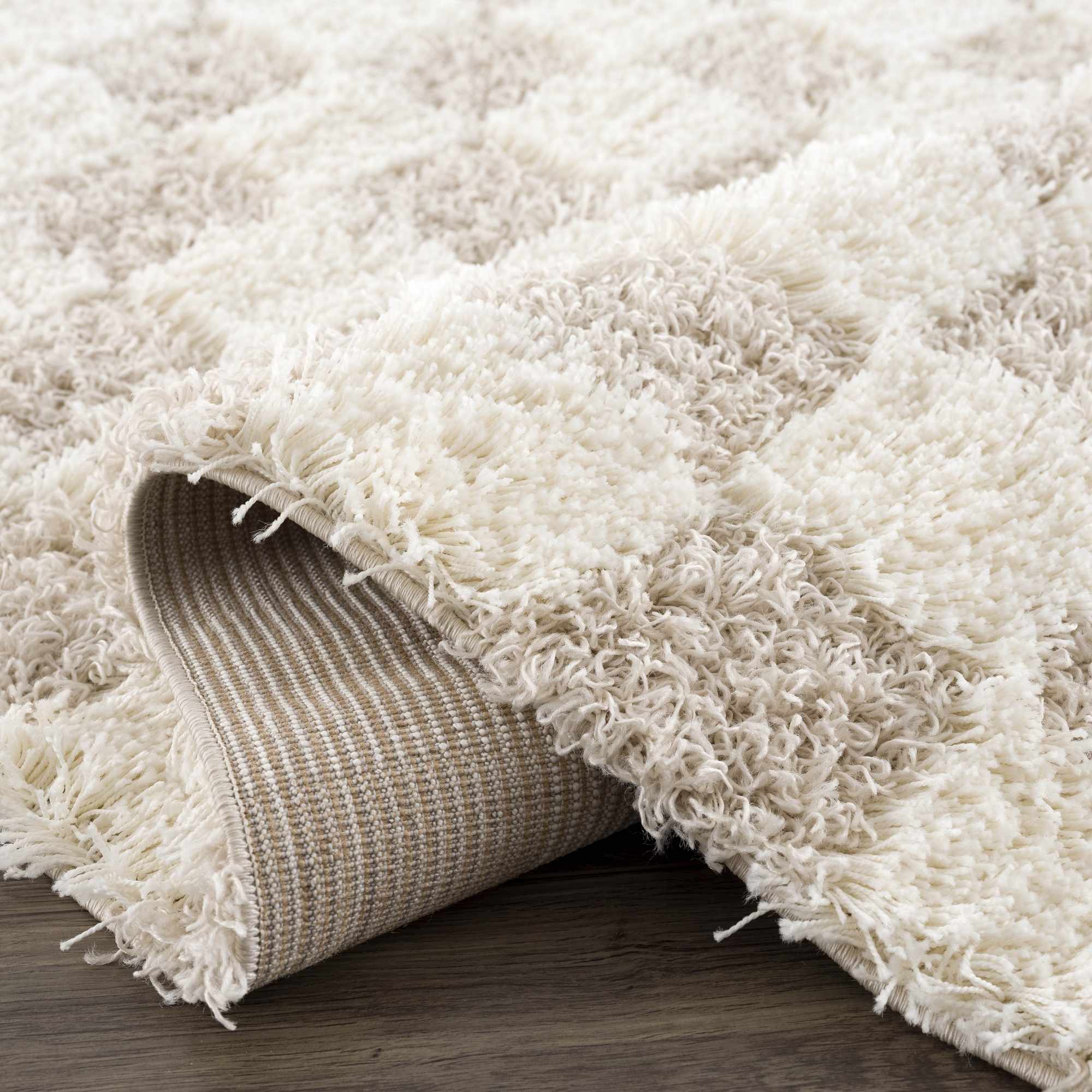 Atira Light Brown Checkered Area Rug-5