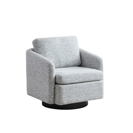 31.5"W  Comfy Round Swivel Accent Chair-0