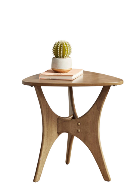 Triangle Wood Side Table-0