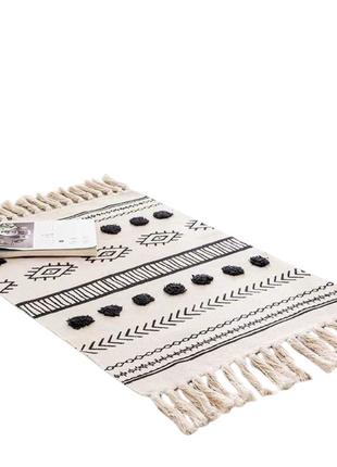 Retro Bohemian Hand Woven Tassel Carpet Rug-0