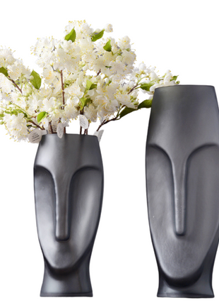European Creative Modern Face Glass Vase-0