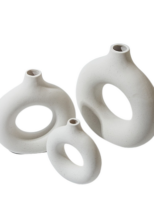 White Ceramic  Modern Home Boho Vases-0
