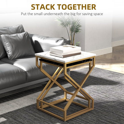 Set of Two Marble-Effect Nesting Tables-3