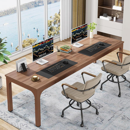 78.7 Inches Extra Long Computer Desk 2 Person Desk, Double Long Desk, Workstaion for Home Office-0