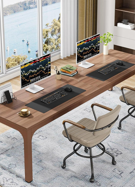 78.7 Inches Extra Long Computer Desk 2 Person Desk, Double Long Desk, Workstaion for Home Office-0