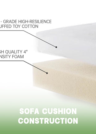 Slipcovered U Shape Sectional Deep Seat Sofa Couch, 3 Seater Sofa with French Edges Design Multiple Big Pillows, Modular Deep Seat Sectional Sofa Comfy Cloud Couch for Living Room, Apartment, Camel-3