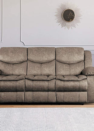 Bay Manual Double Reclining Sofa, Brown