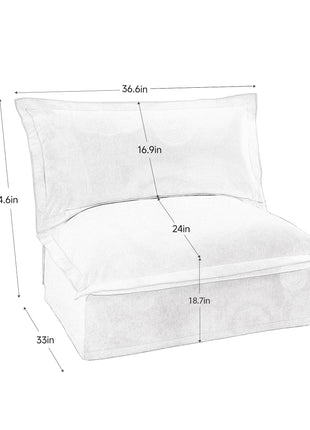 Koala Armless Sofa - Orange-3