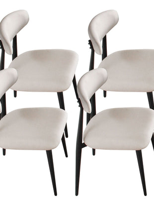 Set of 4 Upholstered Dining Chairs-1