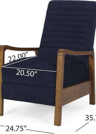 Recliner Chair, Club Recliner, Reclining Sofa, Upholsterd Armchair, Recliner Chair with Adjustable Stitching Backrest, Reading Chair for Living Room, Home Rest, Navy Blue-1