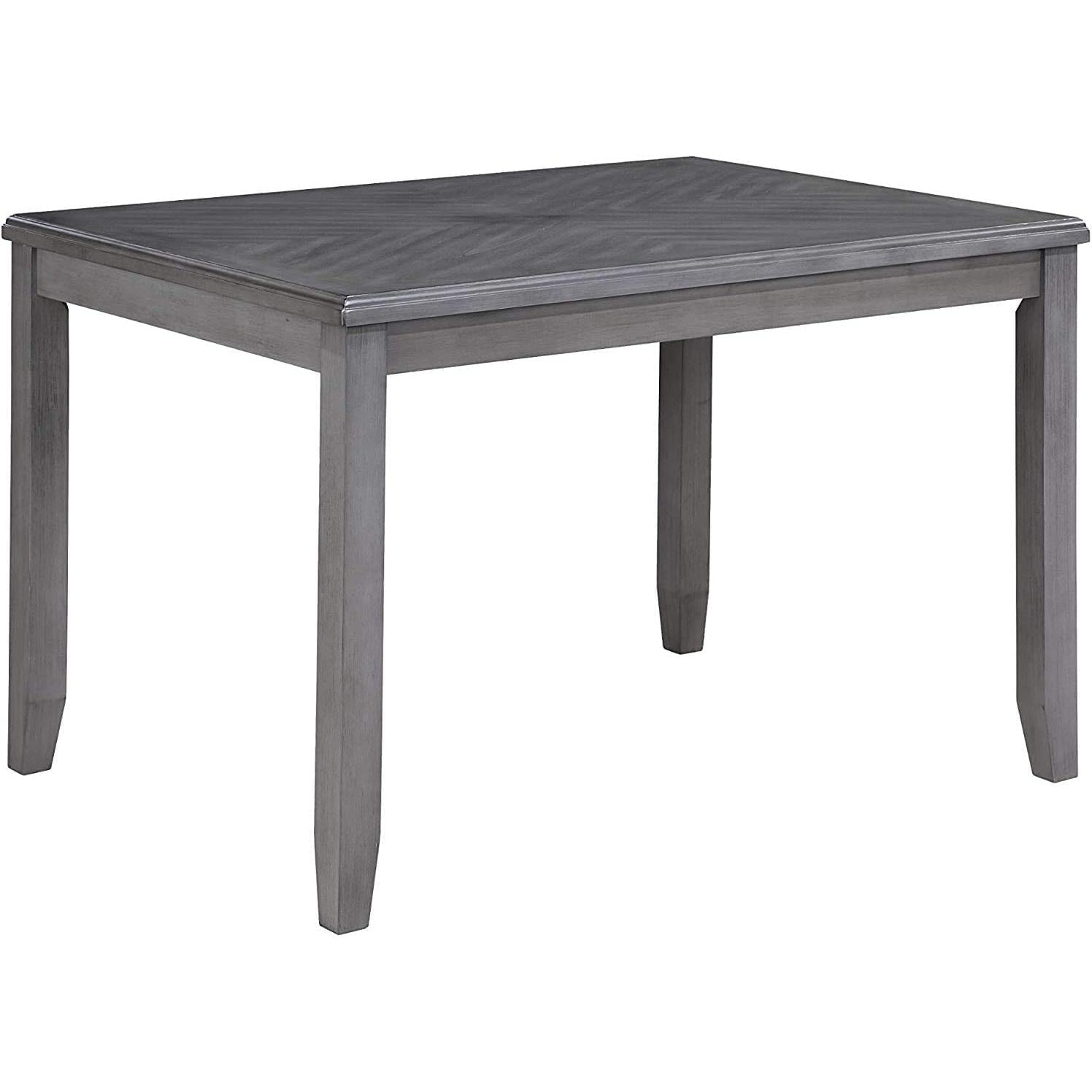 Gray wooden table on a white background