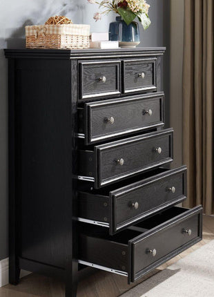 Modern 6 Drawers Dresser 6 Drawers Cabinet,Chest of Drawers Closet Organizers and Storage Clothes Storage Drawers Cabinet for Living Room, Farmhouse Dresser Organizer Black