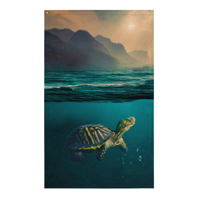 Turtle  Art Painting Flag Tapestry