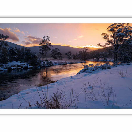 River Sundown Canvas Art Print