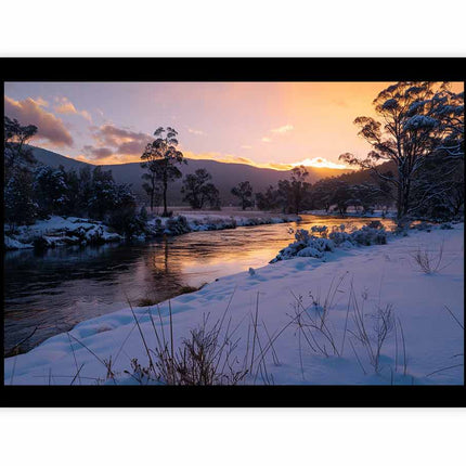 River Sundown Canvas Art Print