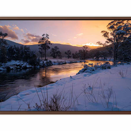 River Sundown Canvas Art Print