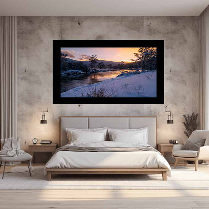 River Sundown Canvas Art Print
