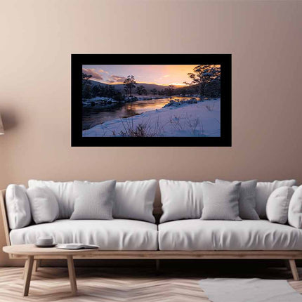River Sundown Canvas Art Print