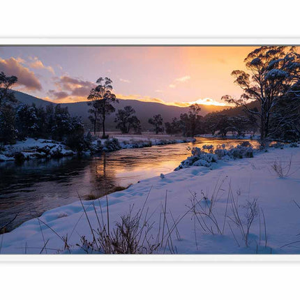 River Sundown Canvas Art Print