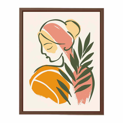 Quiet women Art Canvas Art Print