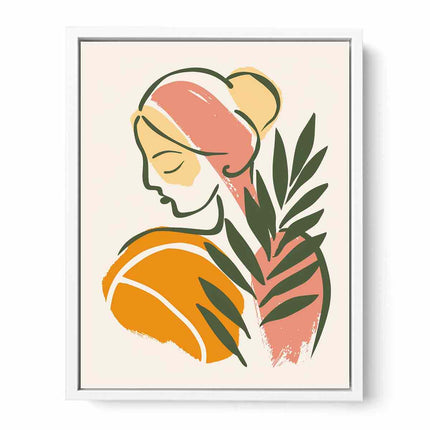 Quiet women Art Canvas Art Print