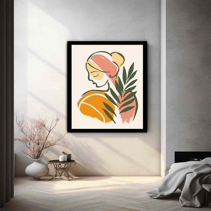 Quiet women Art Canvas Art Print