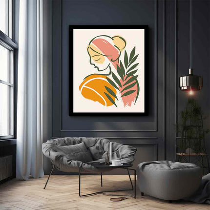 Quiet women Art Canvas Art Print