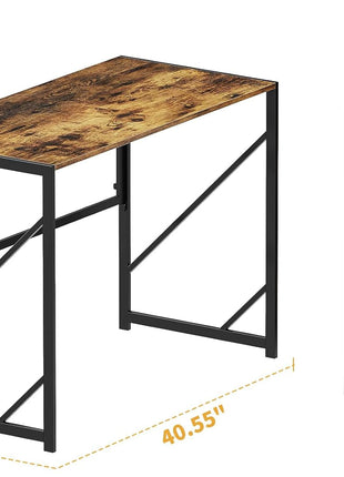 Folding Desk Writing Computer Desk for Home Office, No-Assembly Study Office Desk Foldable Table for Small Spaces-1