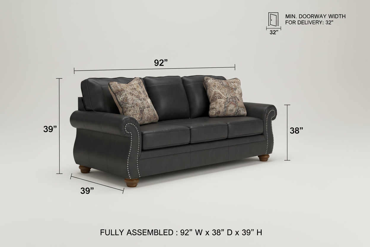 Queen Sofa Sleeper Anthracite Black Memory Foam Ultra-2