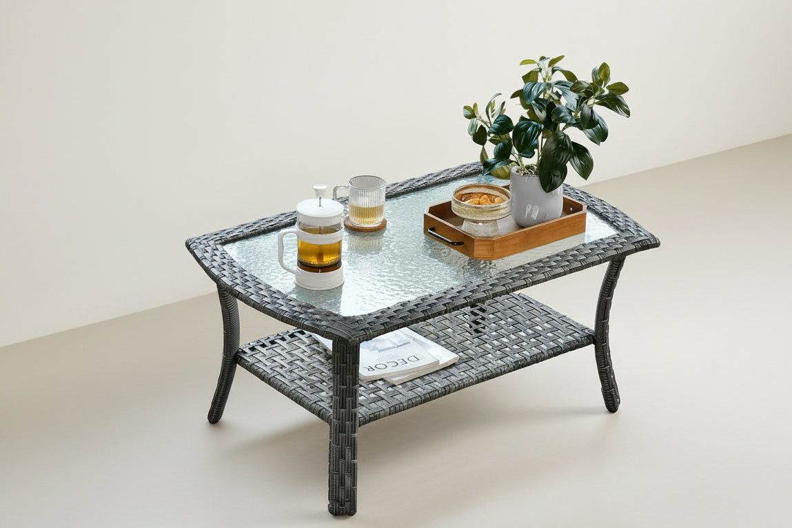 All Weather Wicker Patio Furniture Set with Cushions-3