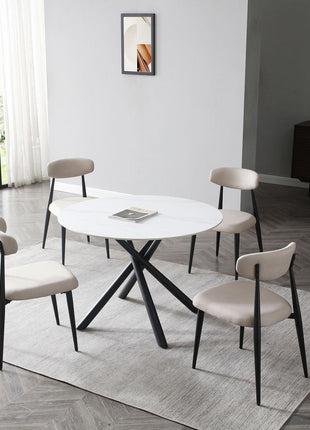 Set of 4 Upholstered Dining Chairs-3