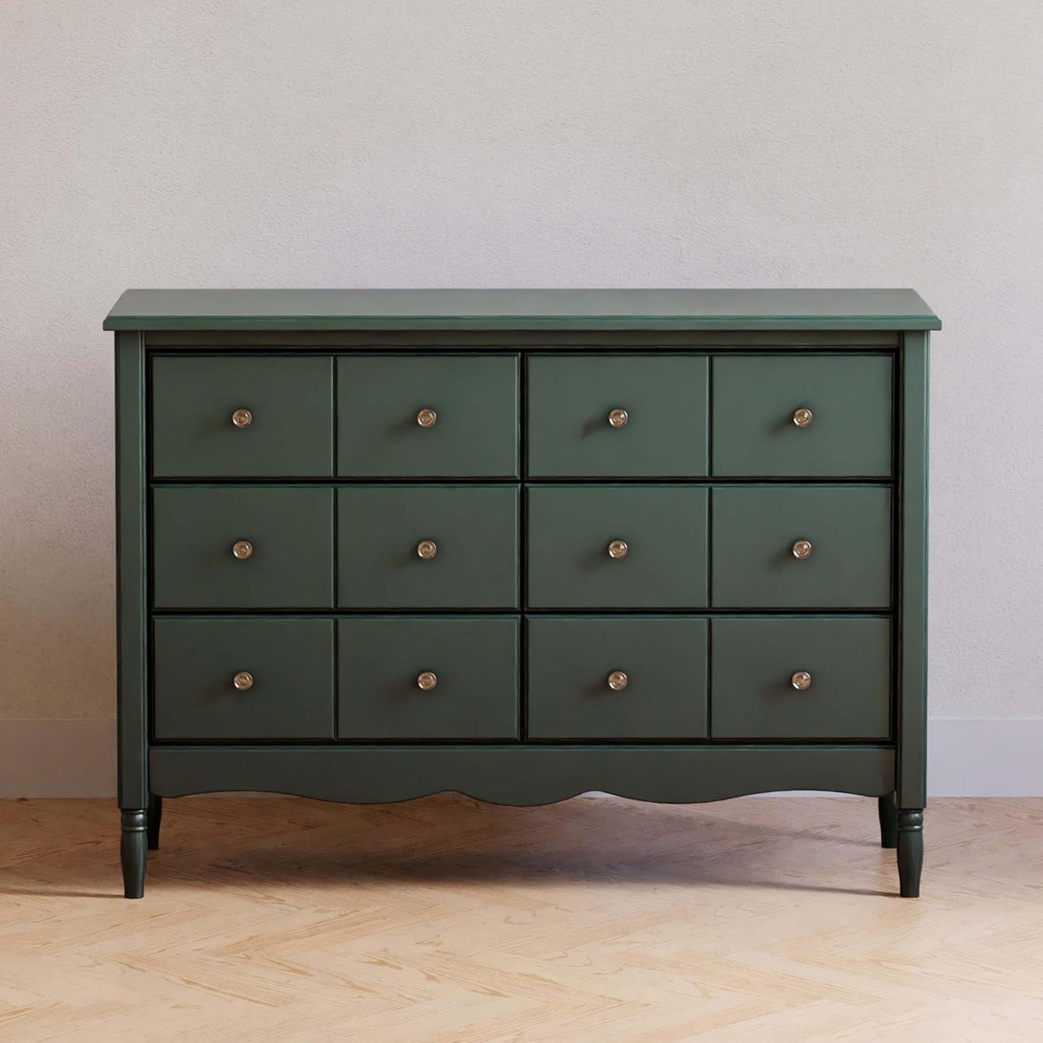 Liberty Forest Green Six Drawer Dresser With Knobs