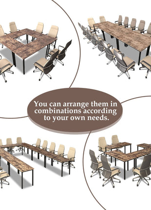 Rustic Vintage Brown Conference Tables for 16-3