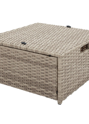 Set Of 4 Piece All Weather Wicker Patio Furniture-4