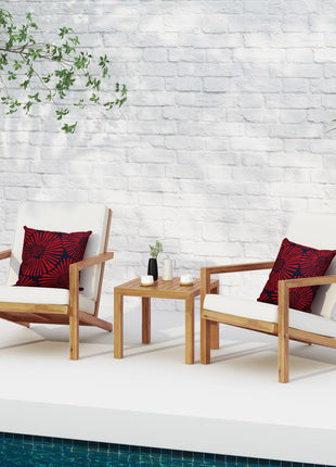 3 Pieces Acacia Wood Outdoor Minimalist set-2