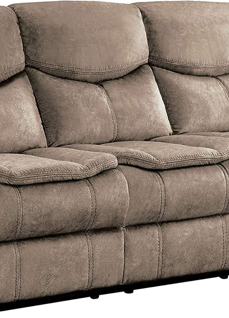 Bay Manual Double Reclining Sofa, Brown