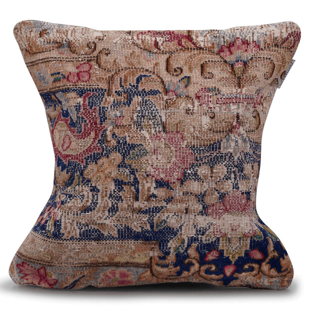 Canvello Antique Handmade Kerman Rug Pillows - 18"x18"