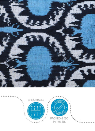 Canvello Black And Blue Throw Pillows | 18x18 | Set of 2