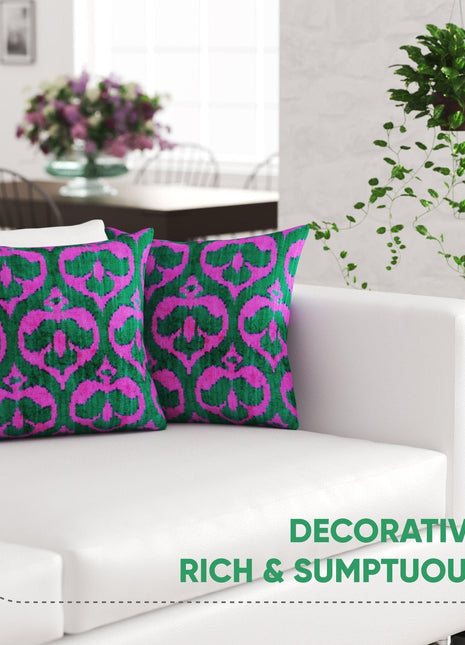 Canvello Decorative Pink Pillows For Couch - 18x18 |Set of 2|