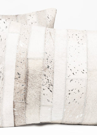Canvello Genuine Cowhide Leather Decorative Throw Pillows - Handmade Patchwork Boho Accent Pillows For Sofa, Couch, Bed, Chair - Western Southwestern Farmhouse Pillow Covers With Feather Down Insert Included