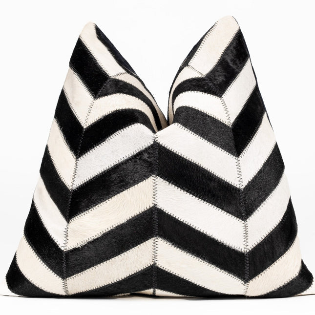 Canvello Genuine Cowhide Leather Decorative Throw Pillows - Handmade Patchwork Boho Accent Pillows For Sofa, Couch, Bed, Chair - Western Southwestern Farmhouse Pillow Covers With Feather Down Insert Included